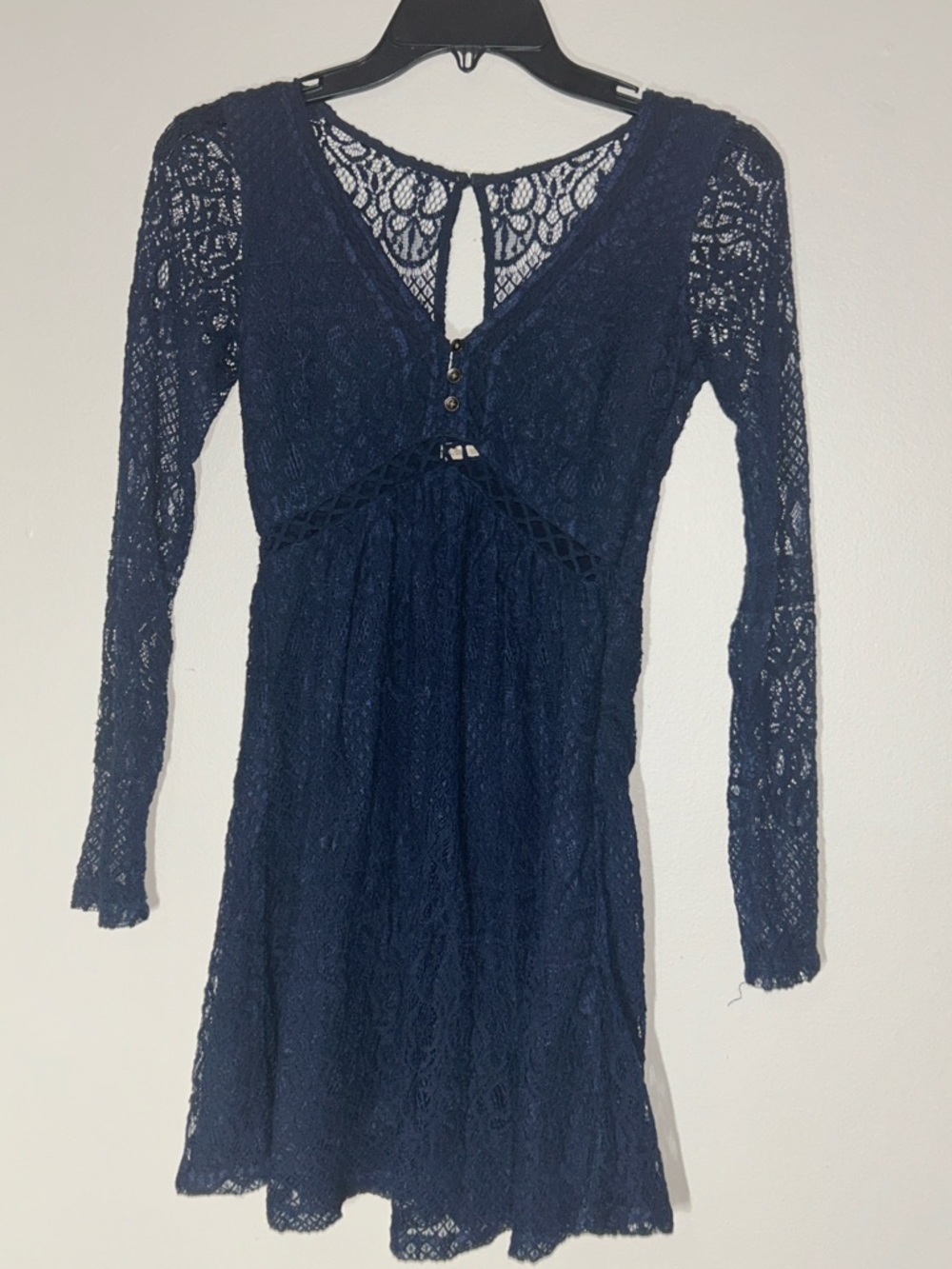 Hollister Dark Navy Lace Mini Dress